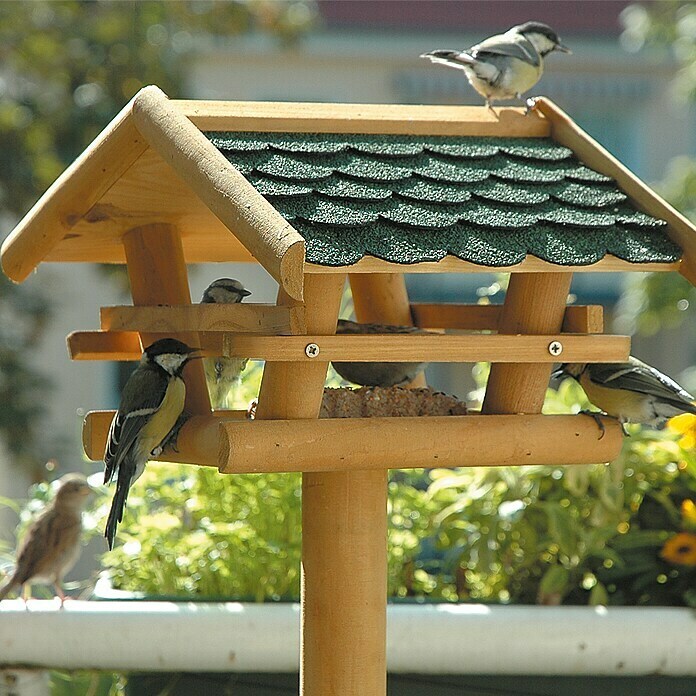 Dobar Vogelfutterhaus mit Ständer37 x 28 x 101 cm, Vogelhausständer Use Shot