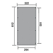 Weka Carport Optima (6,12 x 3,22 m, Einfahrtshöhe: 2,15 m, Schneelast: 125 kg/m²)