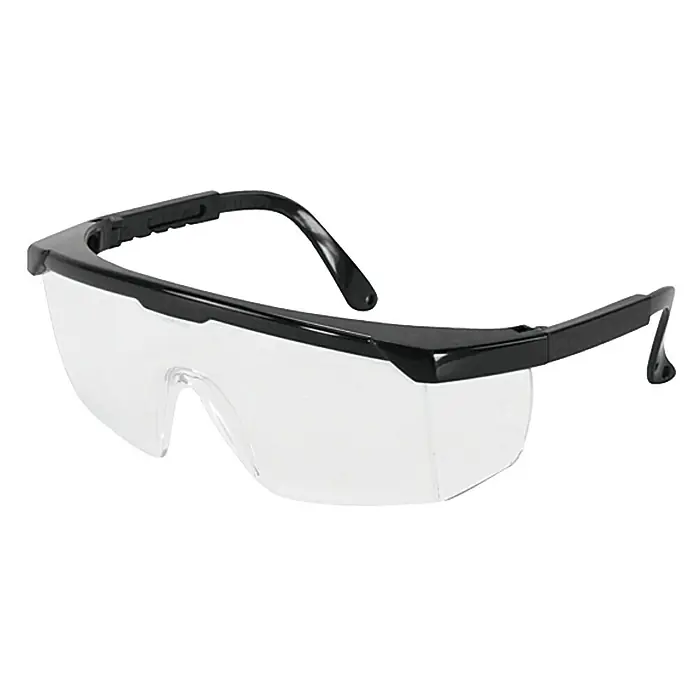 Matador Schutzbrille - Verstellbare Bügel - Klare Schutzbrille mit schwarzem Rahmen für zuverlässigen Augenschutz in verschiedenen Arbeitsbereichen. Optimaler Schutz vor Staub und Spritzern.