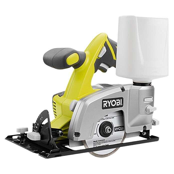 Ryobi ONE+ Cortador de azulejos de batería LTS180M (18 V, Iones de litio, Sin batería, Vueltas: 4.500 r.p.m., Altura de corte: 22,2 mm a 90°)