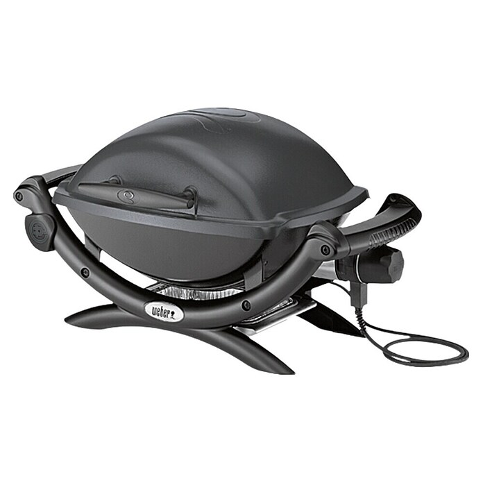 Weber Elektrogrill Q 1400 (2,2 kW, Hauptgrillfläche: 43 x 32 cm, Dunkelgrau)