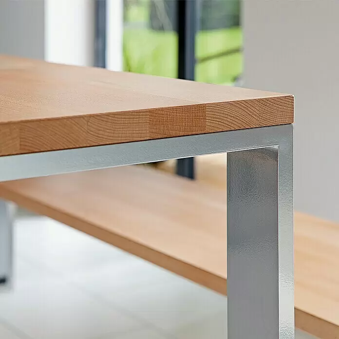 Noblewood Pur Iternal Tischbein - 800 x 80 x 722 mm, Silber, 2 Stk.