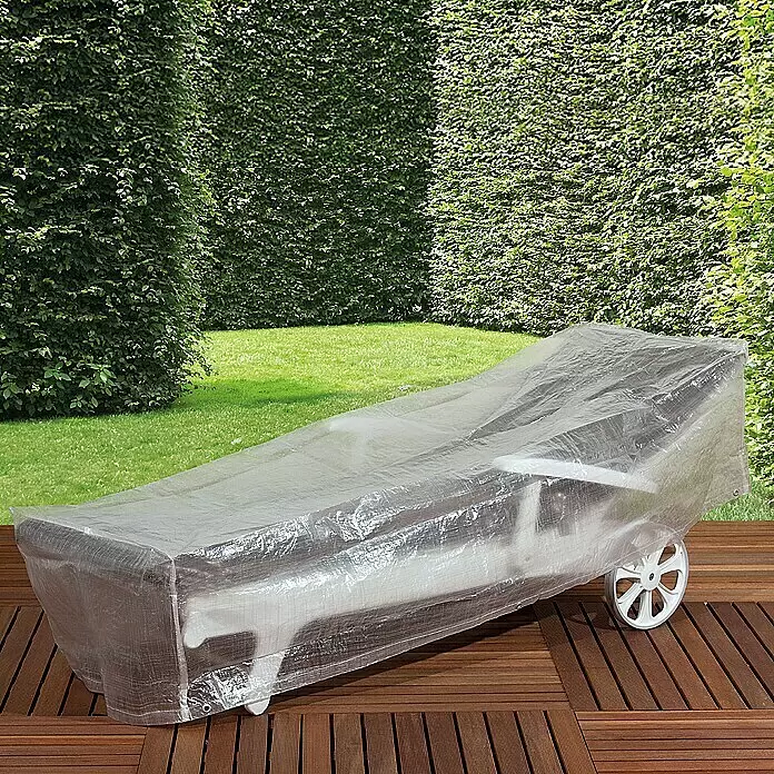 Sunfun Classic Sonnenliegen-Schutzhülle - L x B x H: 200 x 75 x 45 cm, Transparent