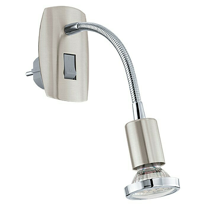 Eglo Mini 4 Stekkerspot (1 lampen, 3 W, Nikkelmat/chroom, Warm wit)