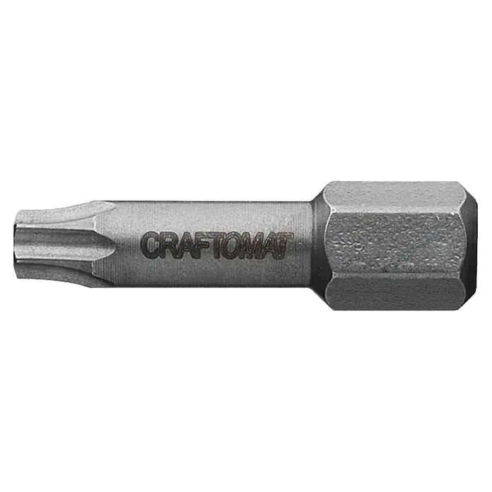 Craftomat Bit Metall - TX 25, 25 mm, 2 -tlg. - Nahaufnahme eines Craftomat Torx Bit, ideal für Schraubarbeiten. Präzisionsgefertigt für optimale Leistung und Haltbarkeit.