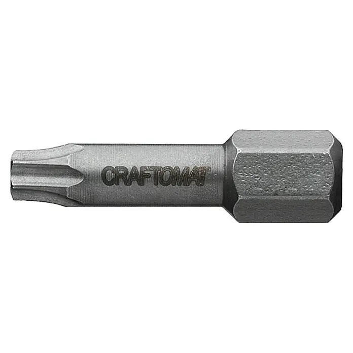 Craftomat Bit Metall - TX 25, 25 mm, 2 -tlg. - Nahaufnahme eines Craftomat Torx Bit, ideal für Schraubarbeiten. Präzisionsgefertigt für optimale Leistung und Haltbarkeit.