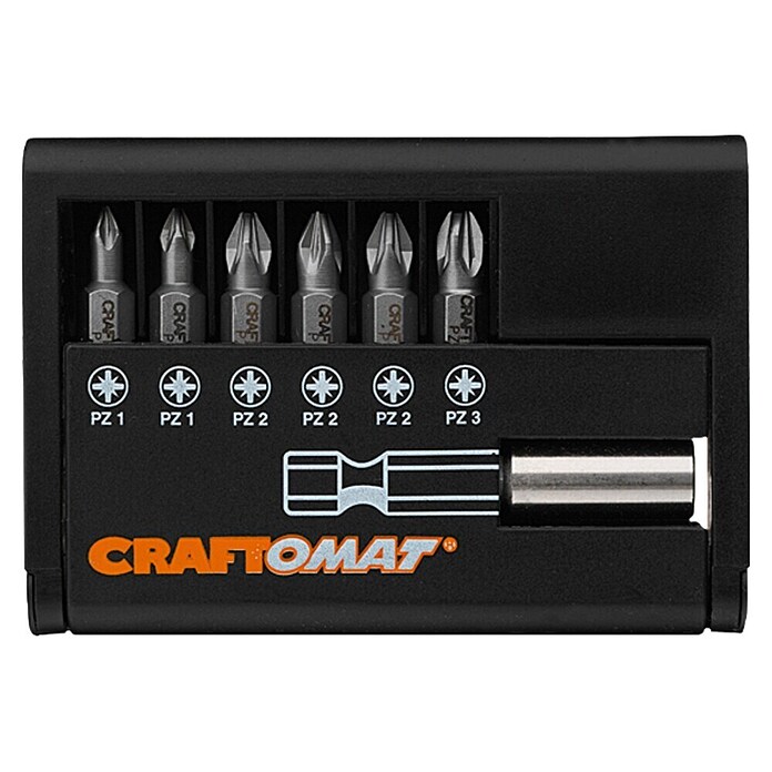 Craftomat Bit-Set Standard (7-tlg., Kreuzschlitzschrauben Pozidriv)