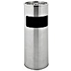 Vepa Bins Ascher-Papierkorb (12,5 l, Durchmesser: 25 cm, Höhe: 61 cm, Silber)