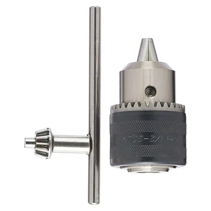Craftomat Portabrocas con corona dentada - 1,5 mm - 13 mm, Acero - Portabrocas con llave. El portabrocas es ideal para sujetar brocas y otras herramientas de forma segura en taladradoras.