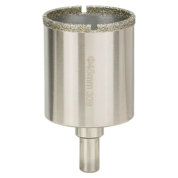 Craftomat Diamant-Lochsäge Keramik - 45 mm, Schnitttiefe: Max. 35 mm - Diamant-Lochsäge mit 45 mm Durchmesser, ideal für präzise Bohrungen in Glas und Keramik. Robuste Ausführung für professionelle Anwendungen.