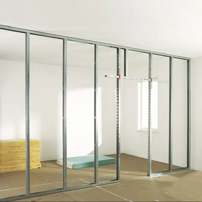 Knauf Türsturzprofil - 1.600 x 50 x 40 mm - Metallrahmen für Trockenbauwand mit Dämmwolle und Gipskartonplatten. Ideal für Innenausbau und Schallschutz im Haus.