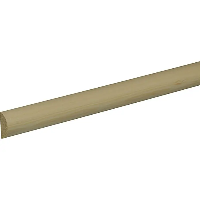 Profiles and more Halbrundstab - 100 cm x 28 mm x 14 mm, Fichte/Kiefer - Ein unbehandelter, halbrunder Holzstab, ideal für Heimwerkerprojekte und als Zierleiste. Naturholz mit feiner Maserung.