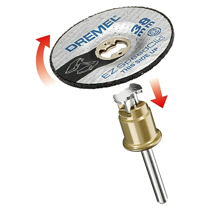 Dremel EZ SpeedClic Schleifscheibe SC 541 - Arbeitsdurchmesser: 38 mm, Geeignet für: Metall, 2 Stk. - Dremel EZ SpeedClic Trennscheibe mit Schnellwechselsystem für schnelles und einfaches Wechseln von Zubehör.