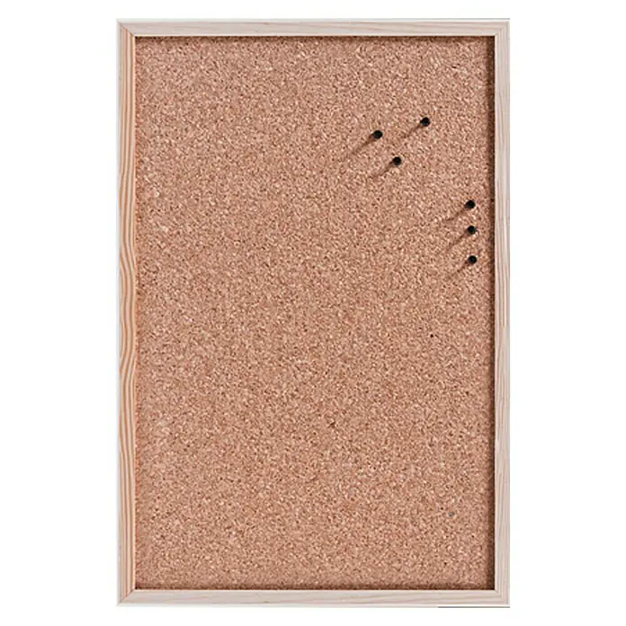 Zeller Present Pinnwand - 39,5 x 59 cm, Kork - Korktafel mit Holzrahmen und einigen Reißzwecken. Ideal für Notizen, Erinnerungen oder Fotos im Büro oder zu Hause.