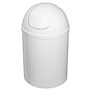 Poseidon Afvalbak met swingdeksel (5 l, Kunststof, Wit)