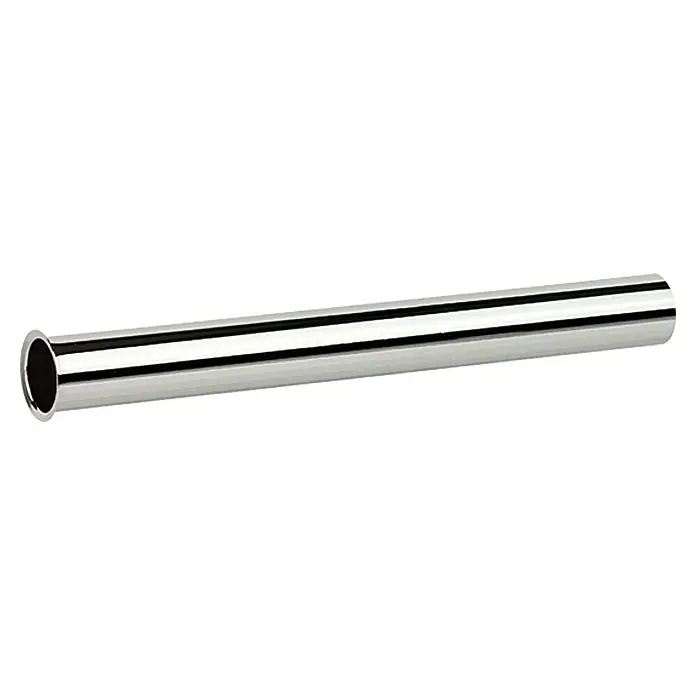 Tauchrohr - 1¼″, DN 32, Länge: 30 cm - Nahaufnahme eines verchromten Ablaufrohrs, das ein glänzendes und modernes Design für Badezimmer oder Küchenarmaturen zeigt.