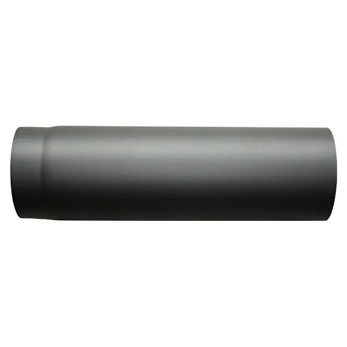 Bertrams Ofenrohr - Ø x L: 150 x 1.000 mm, Senotherm lackiert, Gussgrau - Rauchrohr: Das Bild zeigt ein graues Rauchrohr, das für den Abtransport von Rauchgasen in Heizsystemen verwendet wird.