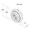 Air-Circle Luftgitter (Klemmbereich: Ø 150 - 100 mm, Weiß)