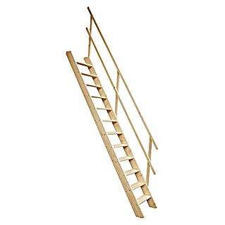 Solid Elements Escalera de madera (Abeto rojo/abeto, Altura de planta: 272 cm)