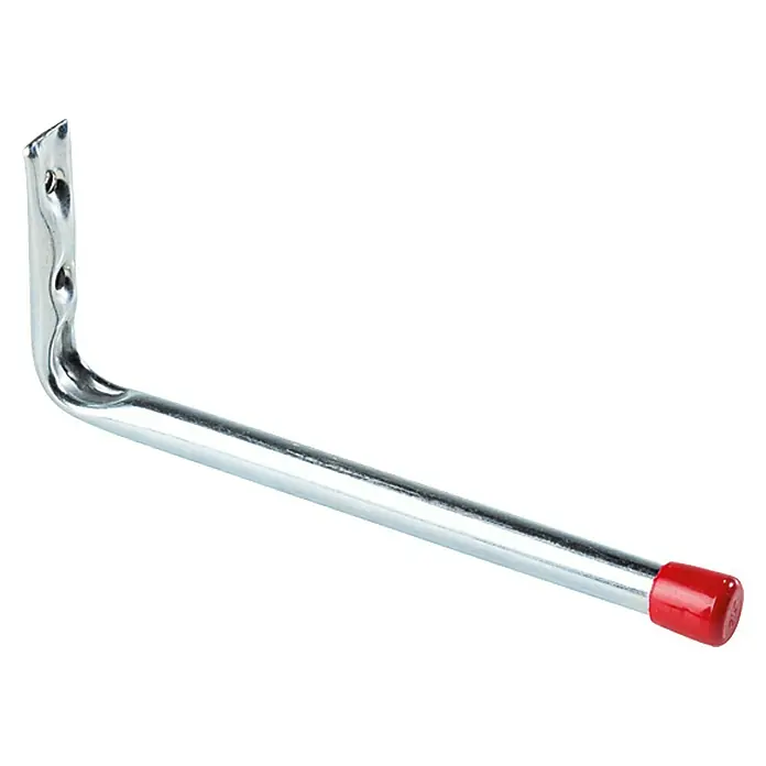 Stabilit Wandhaken - 17,5 x 7,1 cm, Belastbarkeit: 6 kg, Durchmesser: 12 mm - Wandhaken aus Metall mit roter Schutzkappe zum Aufhängen von Werkzeugen und Gartengeräten. Praktisch für Garage und Werkstatt.