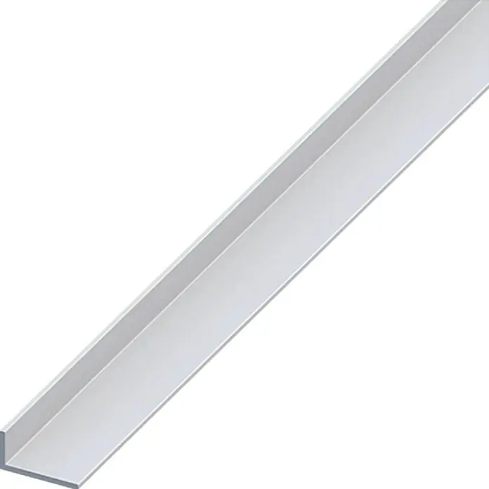 Kantoflex Winkelprofil - 2.000 x 35 x 20 mm, Stärke: 2 mm, Silber - Silbernes L-förmiges Aluminiumprofil, ideal für Konstruktionen und Rahmen, bietet Stabilität und modernes Design. Vielseitig einsetzbar.
