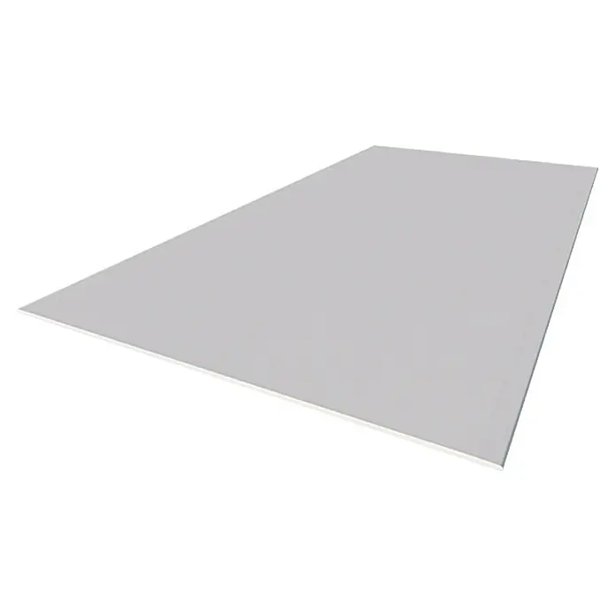 Knauf Gipskartonplatte GKB - 2.500 x 1.250 x 12,5 mm - Abbildung einer einzelnen, hellgrauen Gipskartonplatte, die sich ideal für Bau- und Renovierungsprojekte eignet.