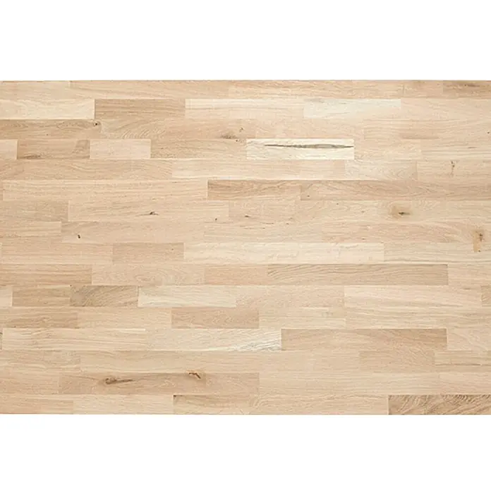 Exclusivholz Arbeitsplatte - Eiche, 400 x 80 x 3,8 cm - Helle Holz Arbeitsplatte mit einer sichtbaren Maserung für Küchen und andere Arbeitsbereiche. Die Oberfläche ist glatt und leicht zu reinigen.