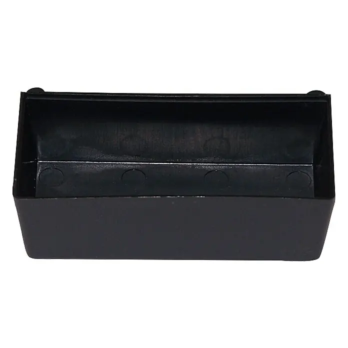 Küpper Kleinteileeinsatz - Passend für: Küpper Stahlblech-Lochwand - Eine schwarze, rechteckige Kunststoffschale, ideal für kleine Gegenstände oder als Behälter.