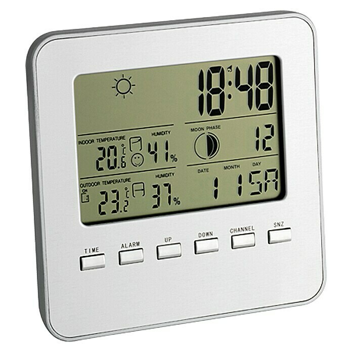 TFA Dostmann Funkwetterstation QuadroDigital, Reichweite Sensor: 30 m Front View