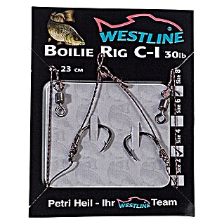 Westline Boilie Rig C-I (Grootte: 4, Met weerhaak, Lengte: 23 cm, 2 st.)