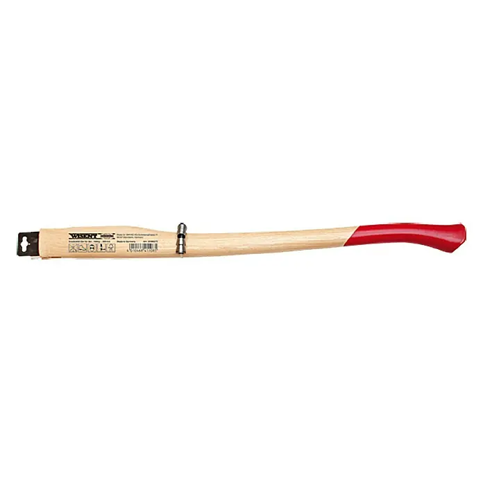 Wisent Holzstiel - Passend für: Wisent Holzaxt 1.600 g - Axtstiel aus Holz mit rotem Griff und Etikett, ideal zum Ersetzen beschädigter Axtgriffe.