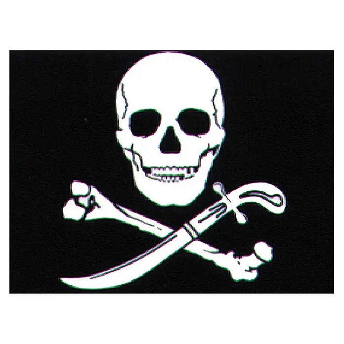 Flagge - Pirat, 45 x 30 cm, Spunpolyester - Vorderansicht