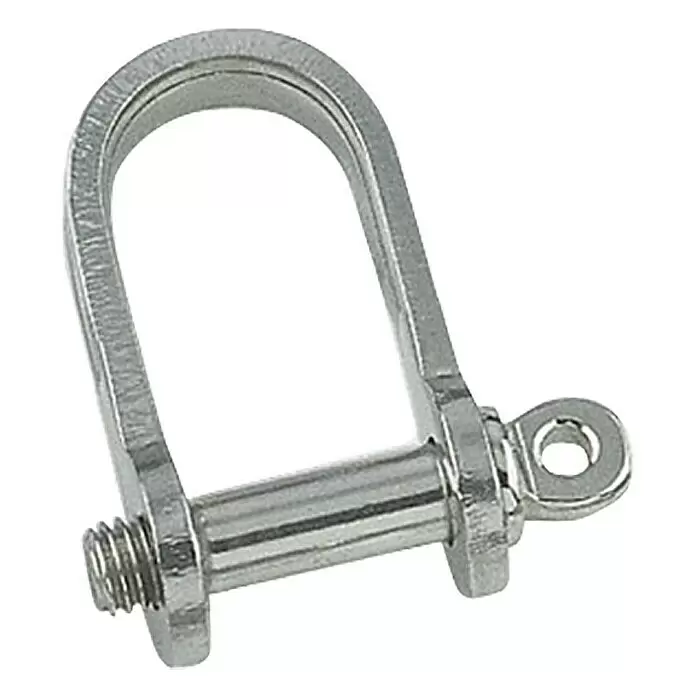 Flachschäkel - Durchmesser Bolzen: 6 mm, Flach, kurz, Edelstahl, A4