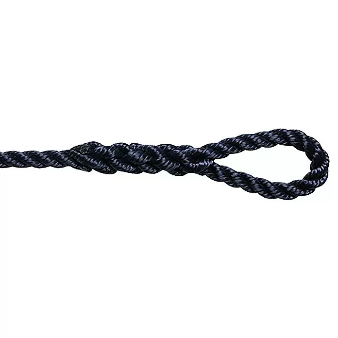 Robline Fenderleine geschlagen - Durchmesser: 8 mm, Länge: 2 m, Polyester, Navy-Blau, 2 Stk. - Detailaufnahme