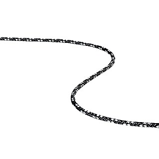 Robline Lijn, per meter 8-Plaited-Dinghy (5 mm, Zwart/Zilver, Polyester)