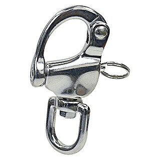 Schnappschäkel (7 cm, Wirbelauge, Edelstahl, A4)