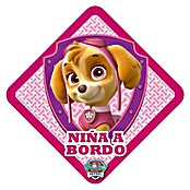 Etiqueta adhesiva Niña a Bordo (Rosa)