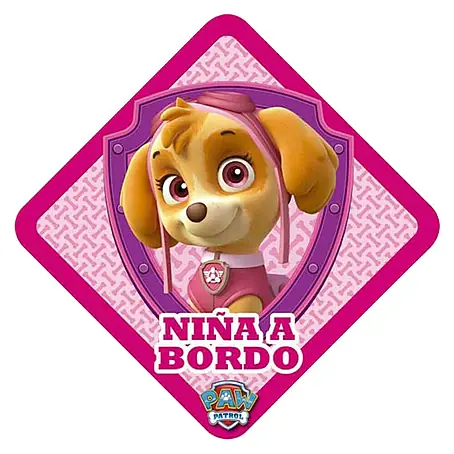 Etiqueta adhesiva Niña a Bordo