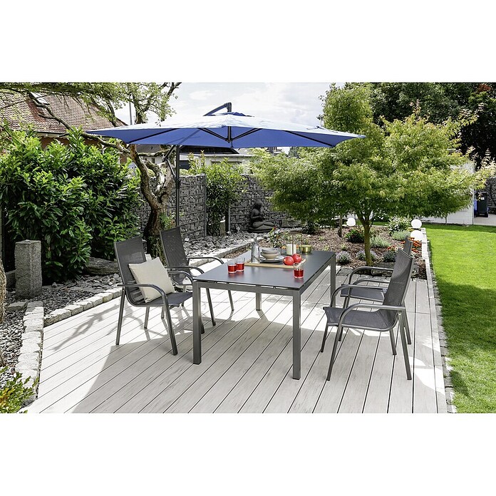 Sunfun Maja Gartenstuhl (Anthrazit, Breite: 59 cm)