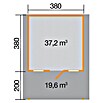 Weka Gartenhaus Passau V200 (5,9 x 4,5 m, Wandstärke: 45 mm, Natur)