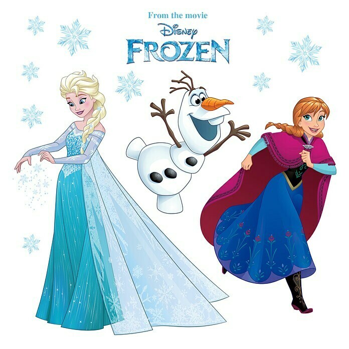 Komar Disney Edition 4 Fenstersticker (Frozen Snowflake, Bunt, 31 x 31 cm)