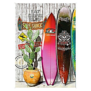 Cuadro Tablas Surf Cactus (Tablas de surf, An x Al: 50 x 70 cm)