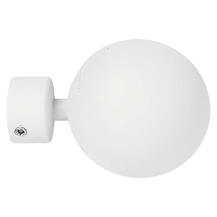 Tapa final Nordic esfera blanco - 1 ud. - Un tapón blanco para barra de cortina, con un adorno esférico y un montaje cilíndrico. Ideal para la decoración de cortinas.