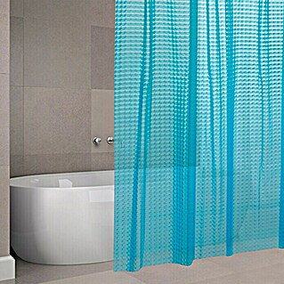 Venus Cortina de baño textil Eva 3D (An x Al: 180 x 200 cm, Azul)