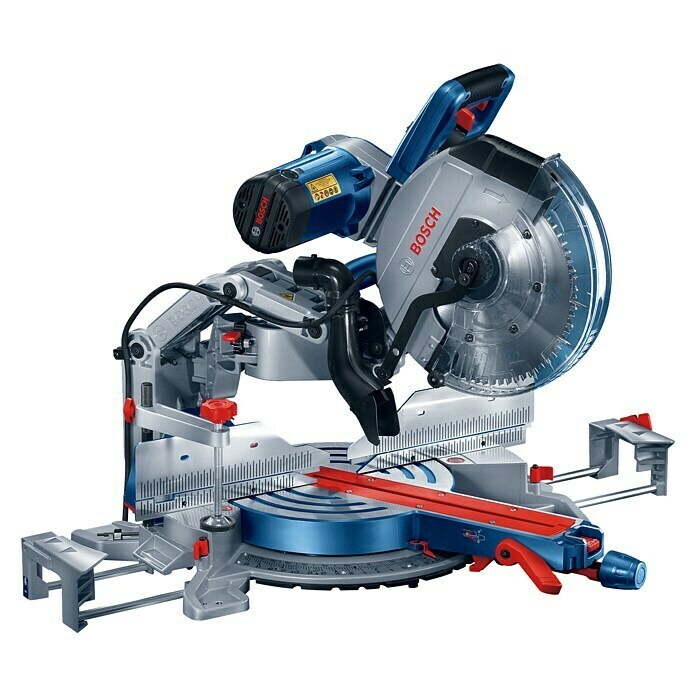 Bosch Professional Kappsäge GCM 12 GDL2.000 W, 4.000 U/min, Durchmesser Sägeblatt: 305 mm, Schnitttiefe: 104 mm bei 45°/90° Right Side View