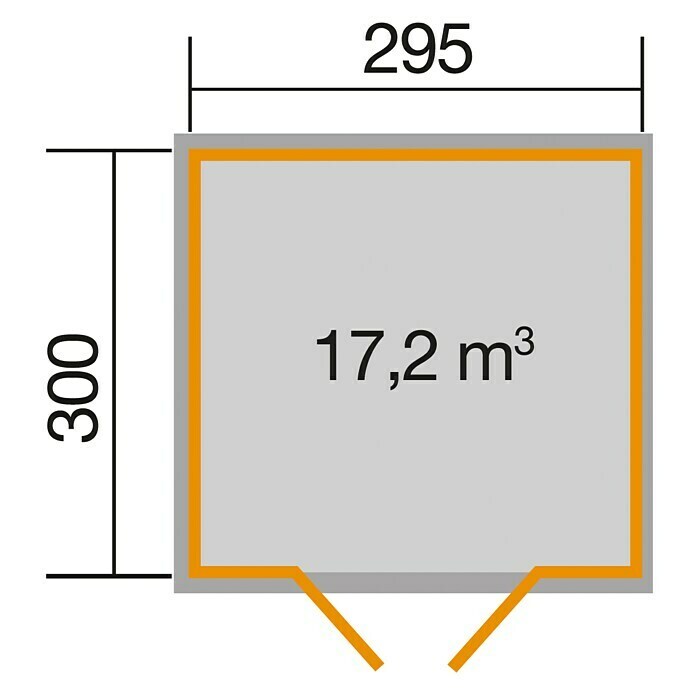 Weka wekaLine Gerätehaus Gr. 3 (319 x 334 cm, Wandstärke: 28 mm, Anthrazit)  | BAUHAUS