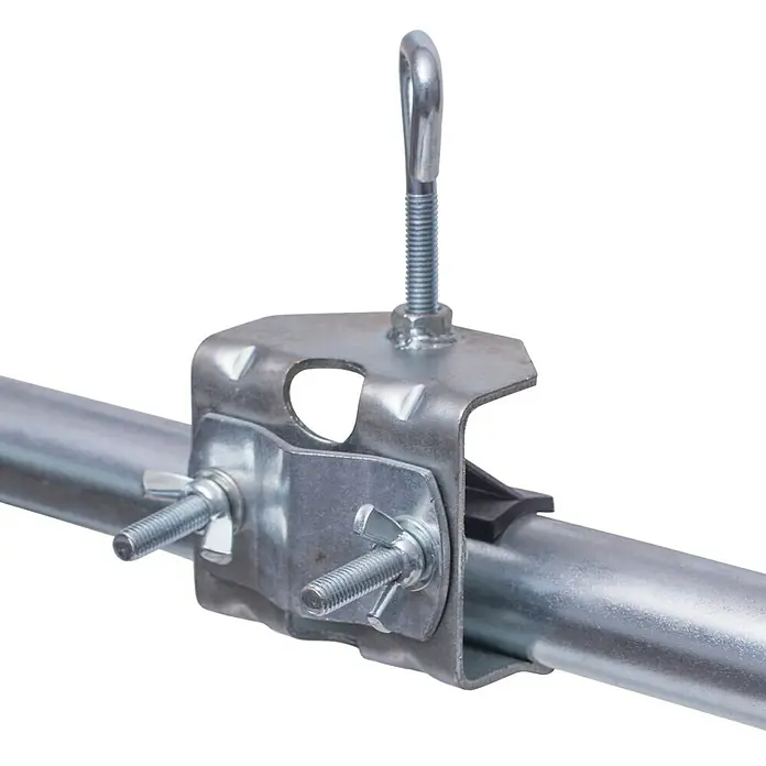 Videx Balkonklammer H-EV - Geeignet für: Schirmstock bis 25 mm - Metallrohrschelle mit Gewindeöse zur Befestigung an Rohren, ideal für Installationen.