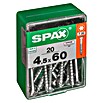 Spax Universalschraube T-Star plus (Ø x L: 4,5 x 60 mm, WIROX Oberfläche, T-Star plus, 20 Stk.)