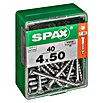 Spax Universalschraube T-Star plus (Ø x L: 4 x 50 mm, WIROX Oberfläche, T-Star plus, 40 Stk.)