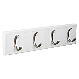 Nesu Perchero 9205 (L x An x Al: 40,3 x 10,3 x 7 cm, Cuero, Blanco/Acero inoxidable)